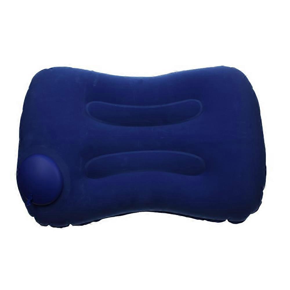 Automatic inflatable pillow-press inflatable flocking square pillow-medium blue--49*33cm PVC flocking press type