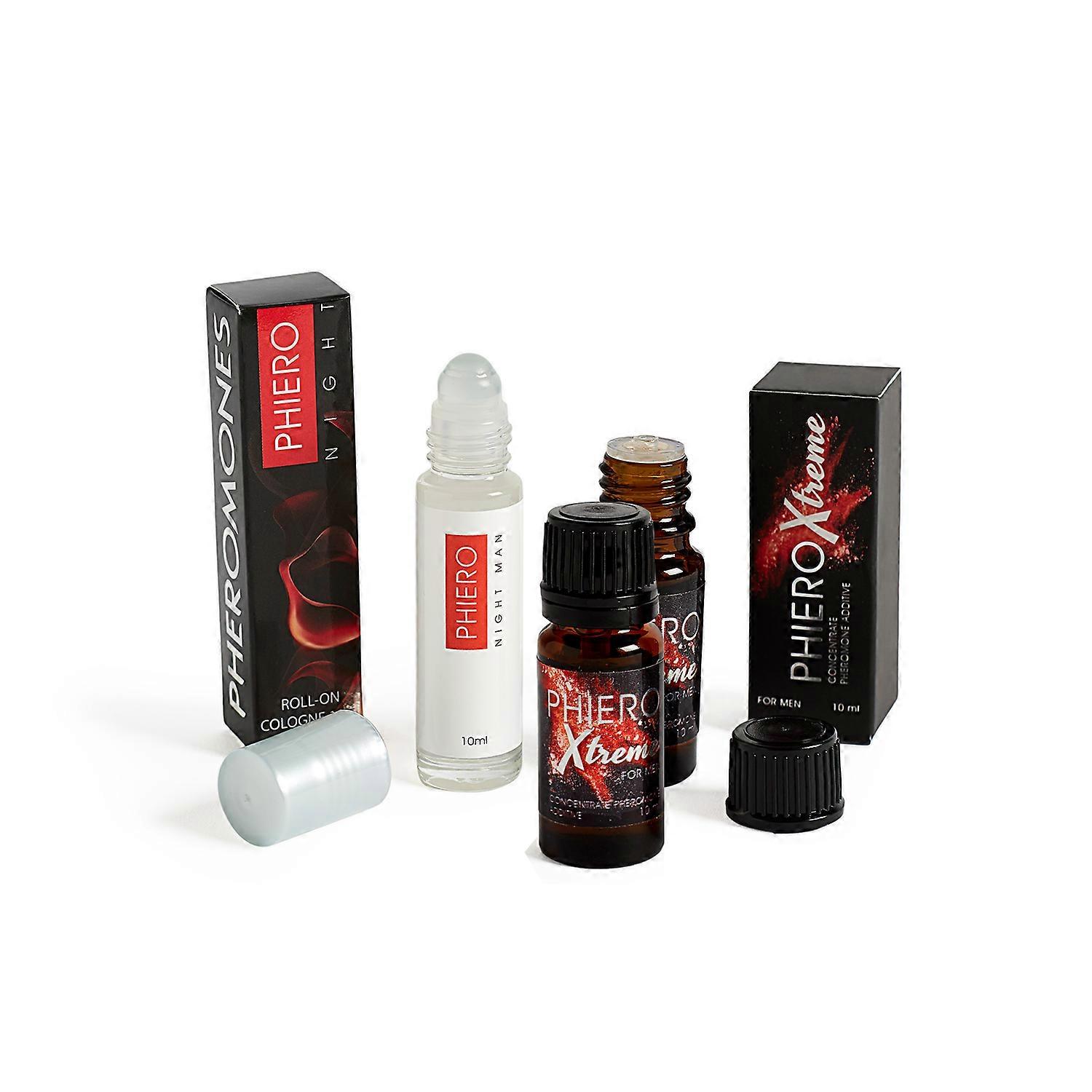 x2 Phiero Xtreme: Συμπύκνωμα φερομόνης + Phiero Night Man: Roll-on με φερομόνες για άνδρες