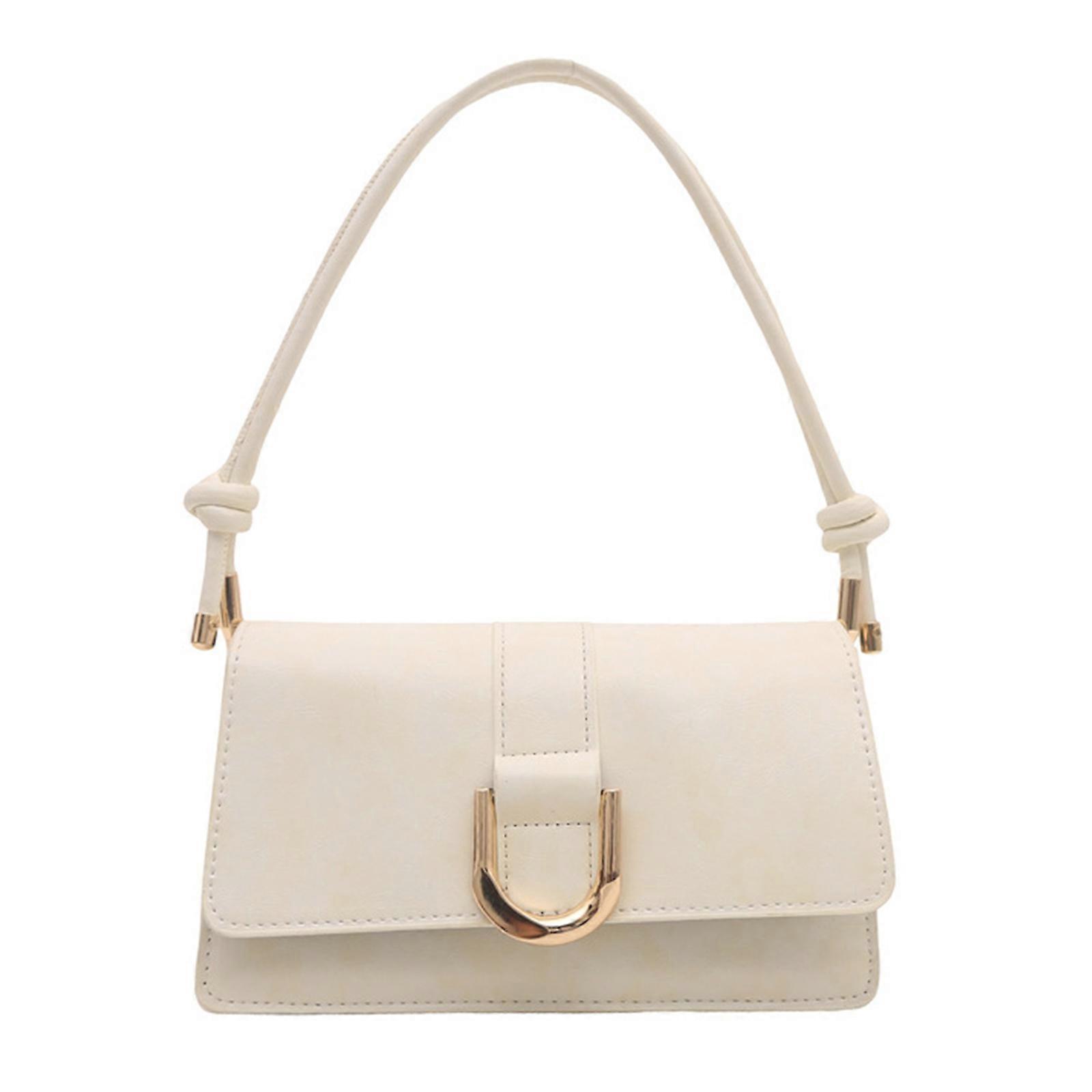 Trendy Black Crossbody Handbag Suitable For Professionals And Students PU Leather Shoulder Bag With Convenient Strap  White