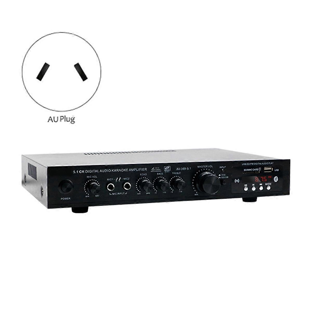 5.1-kanals HIFI-förstärkare Subwoofer High Power Stage Hemmabio Bluetooth-radio Utomhusförstärkare