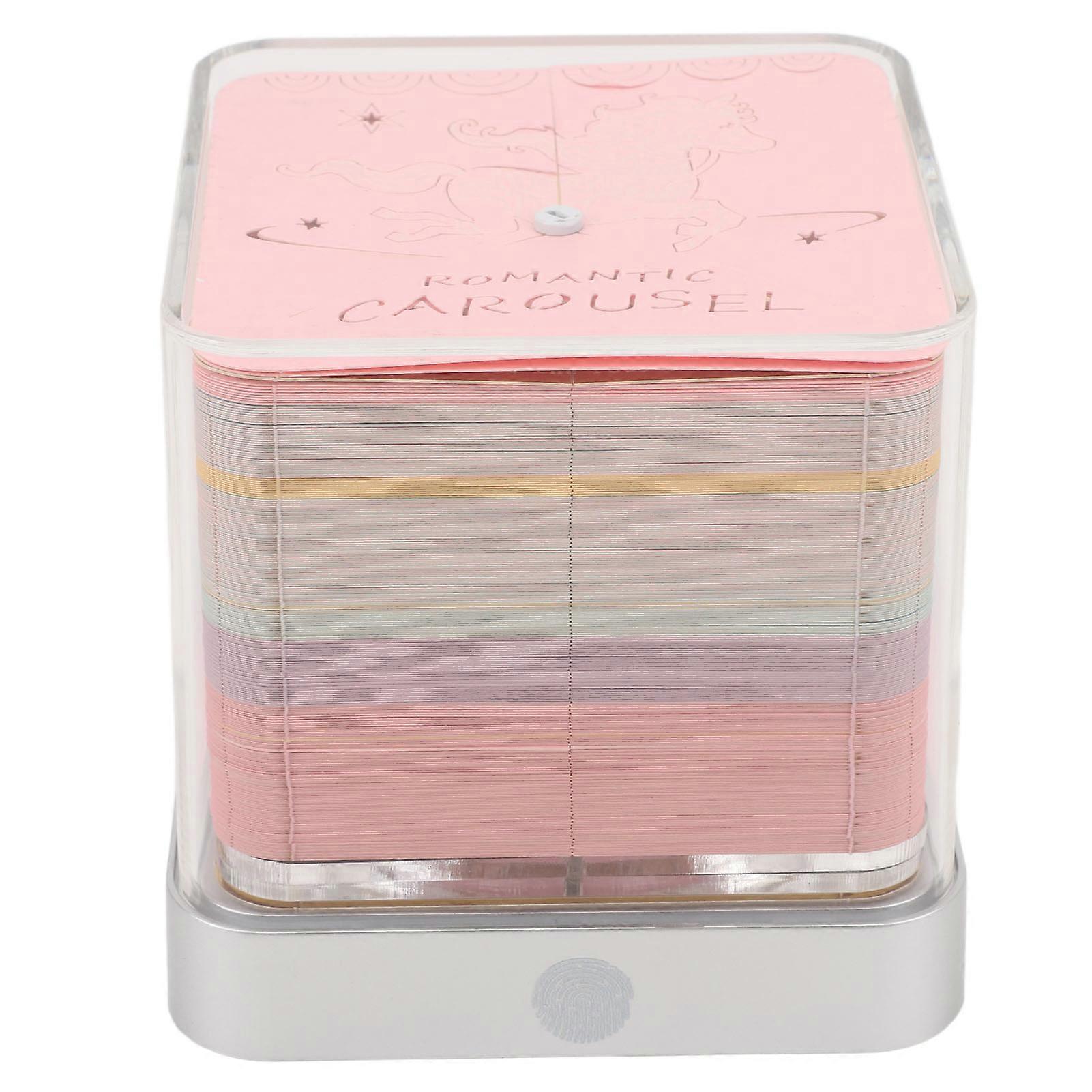 3D Memo Pad Art Calendar 2025 Carousel Paper Carving Sculpture 3D Art Notepad for DIY Home Desktop Decor New Year Gift