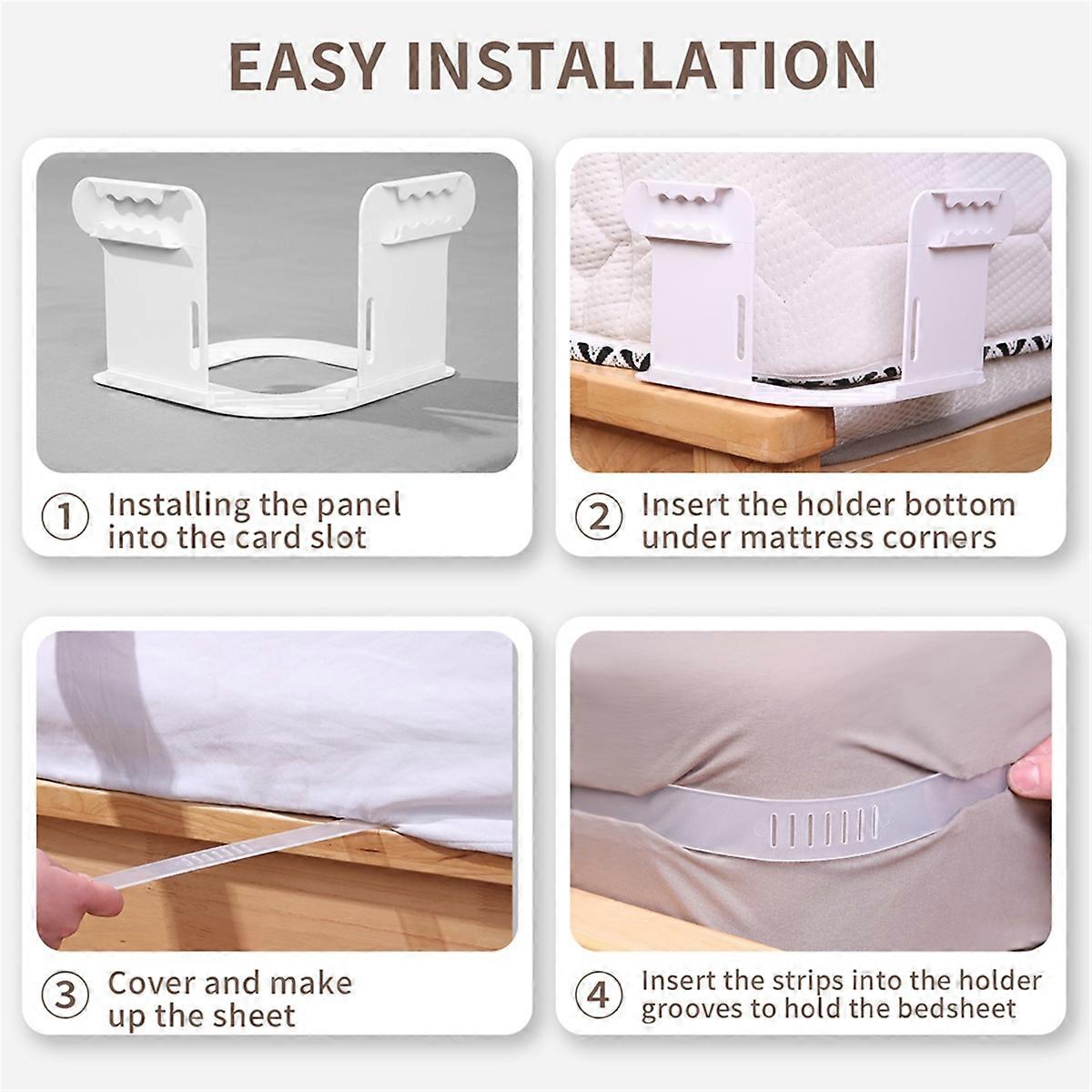 8pcs Bed Sheet Holders Keep Sheets Tight Mattress Sheet Holder