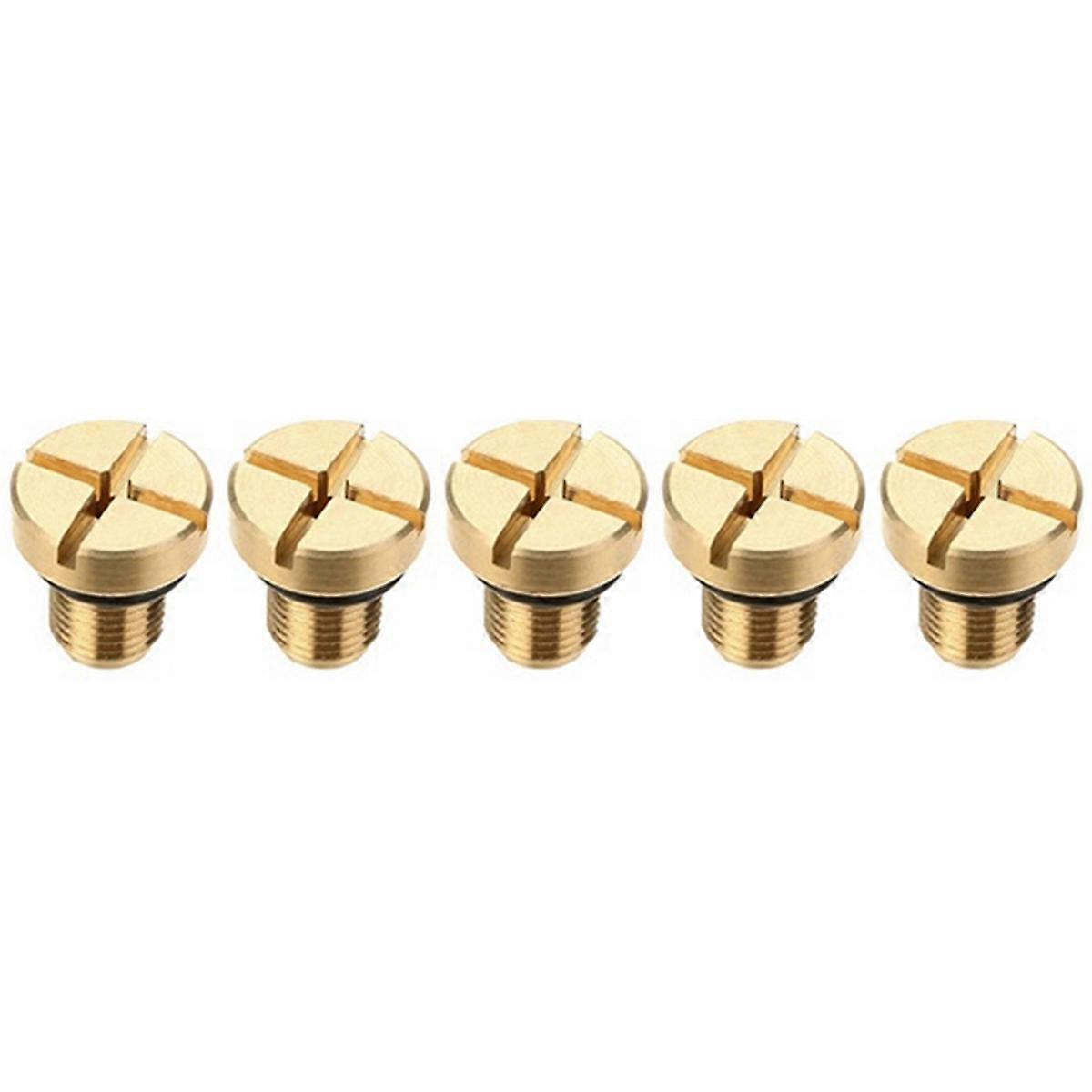 5pcs 17111712788 Radiator Overflow Coolant Expansion Tank Bleeder Screw Gold for E36 E39 E46