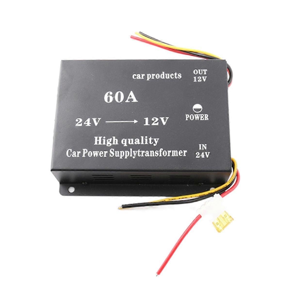 Car Truck Sound Power Adapter Reducer 24V To 12V 60A