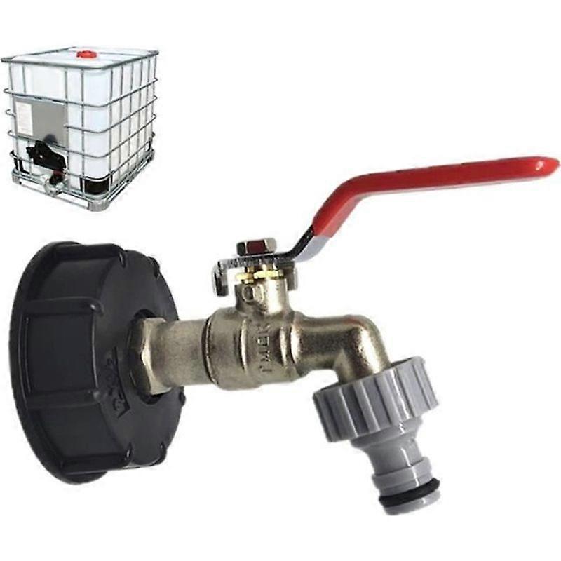 IBC Tank Adapter S60X6 Tank Adapter für Messing Gartenhahn 2 * 12 Zoll