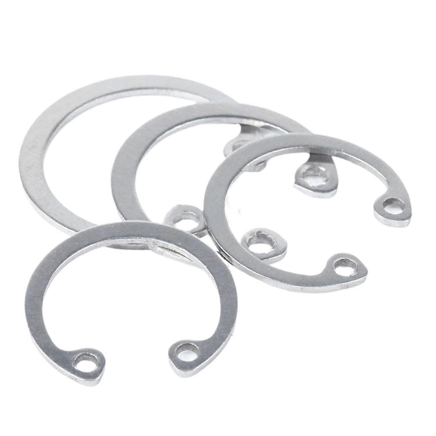 External Retaining Ring 10 Pcs M8-M25 304 Stainless Steel C-Type Circlip Set Elastic Ring Retaining Washer (M16)