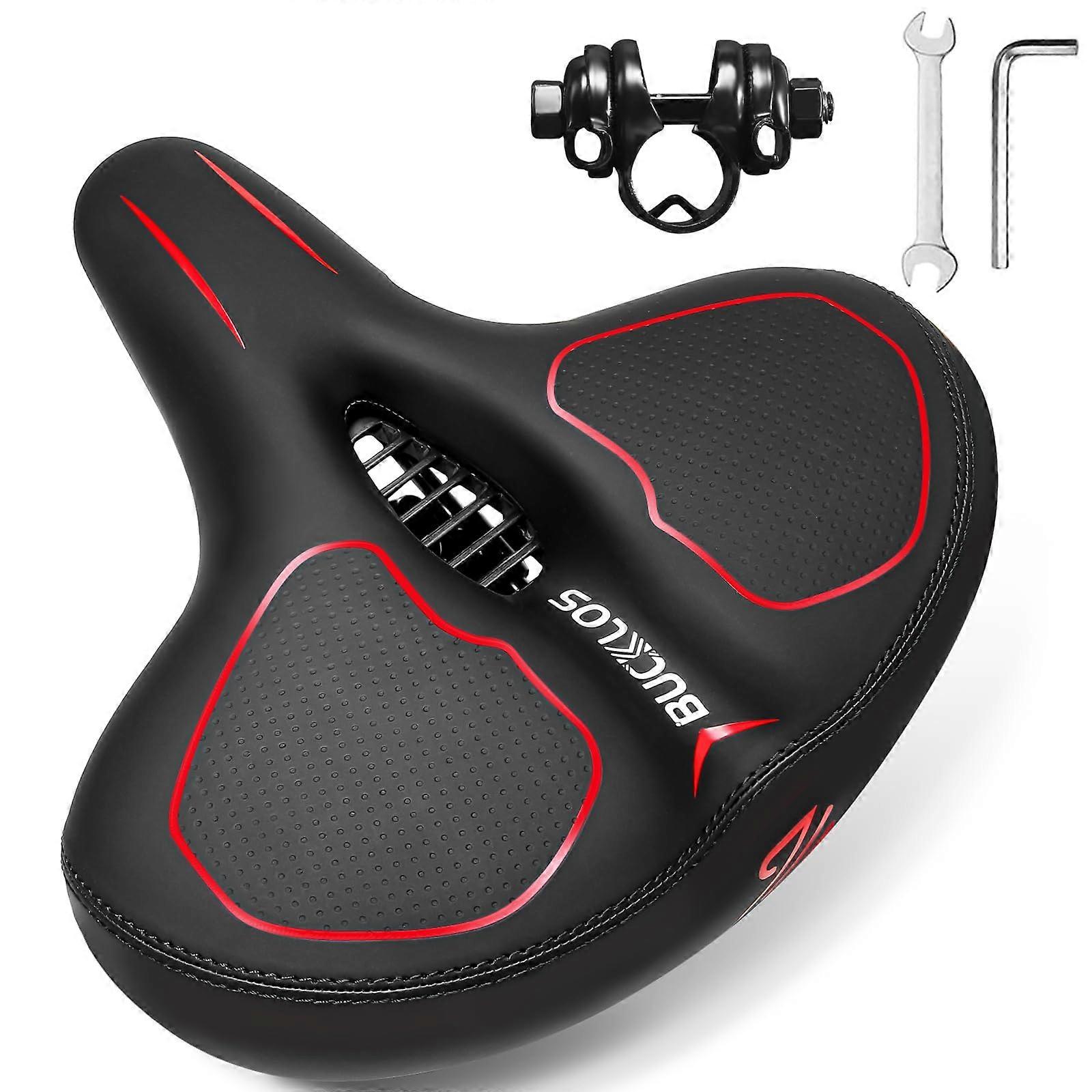 Extra Wide Comfort Bike Seat Pillow for Men - Large Soft Foam for Peloton, Ebike, Spin, and Fixed Bikes