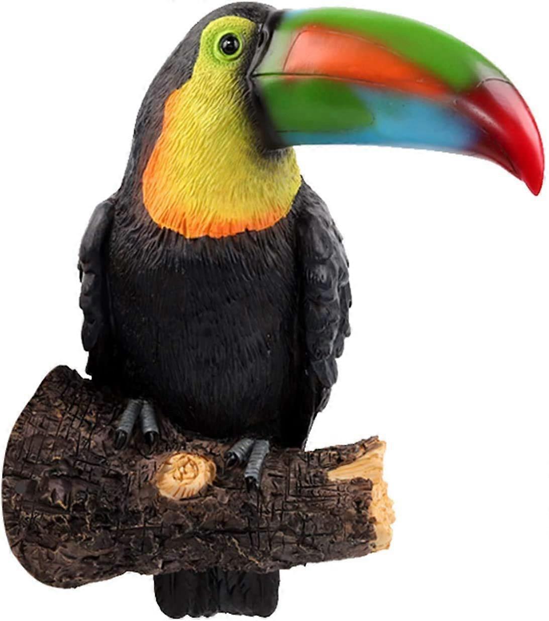Toucan Figurine Animal Figurine Tropical Bird Statue Toucan Ornament Desktop Decorative Sculpture for Home Office Decoration - Style 01