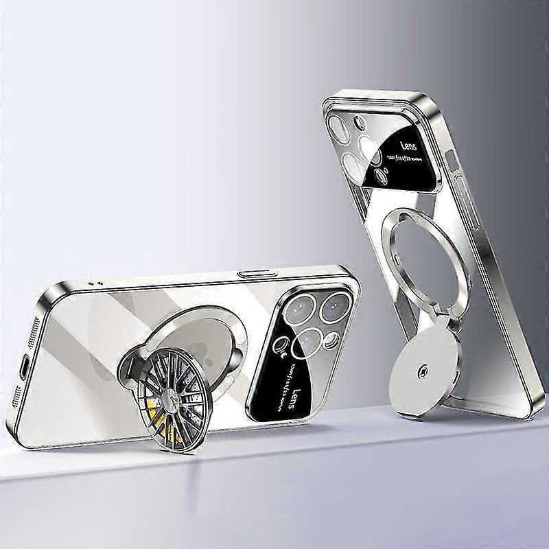 Voero For Iphone 12 Pro Kickstand Case Electroplating Shockproof Pc Phone Cover