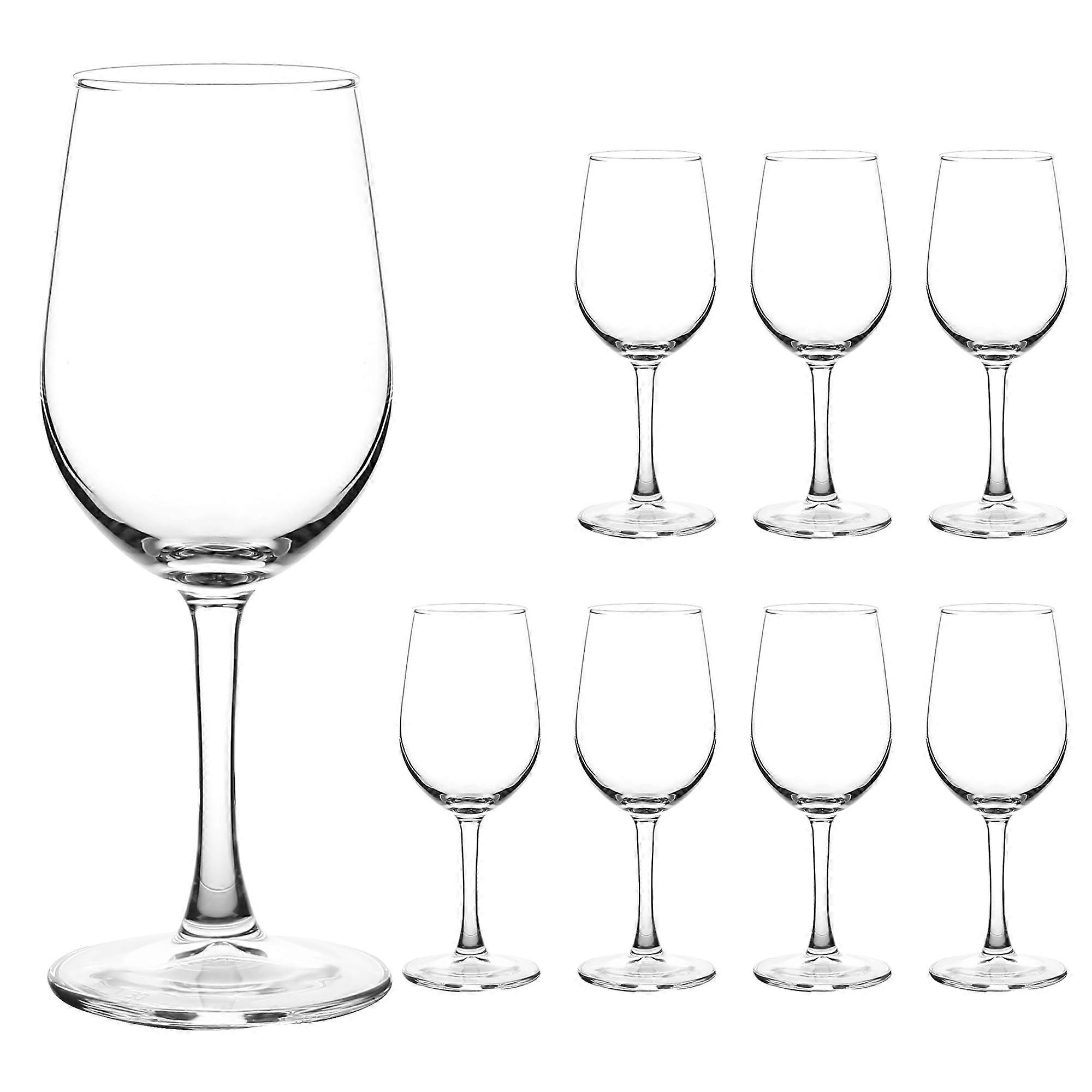 Glasses (Set of 8, 11.5 Oz), All-Purpose Red or White Glass with Stem,, Dishwasher Safe