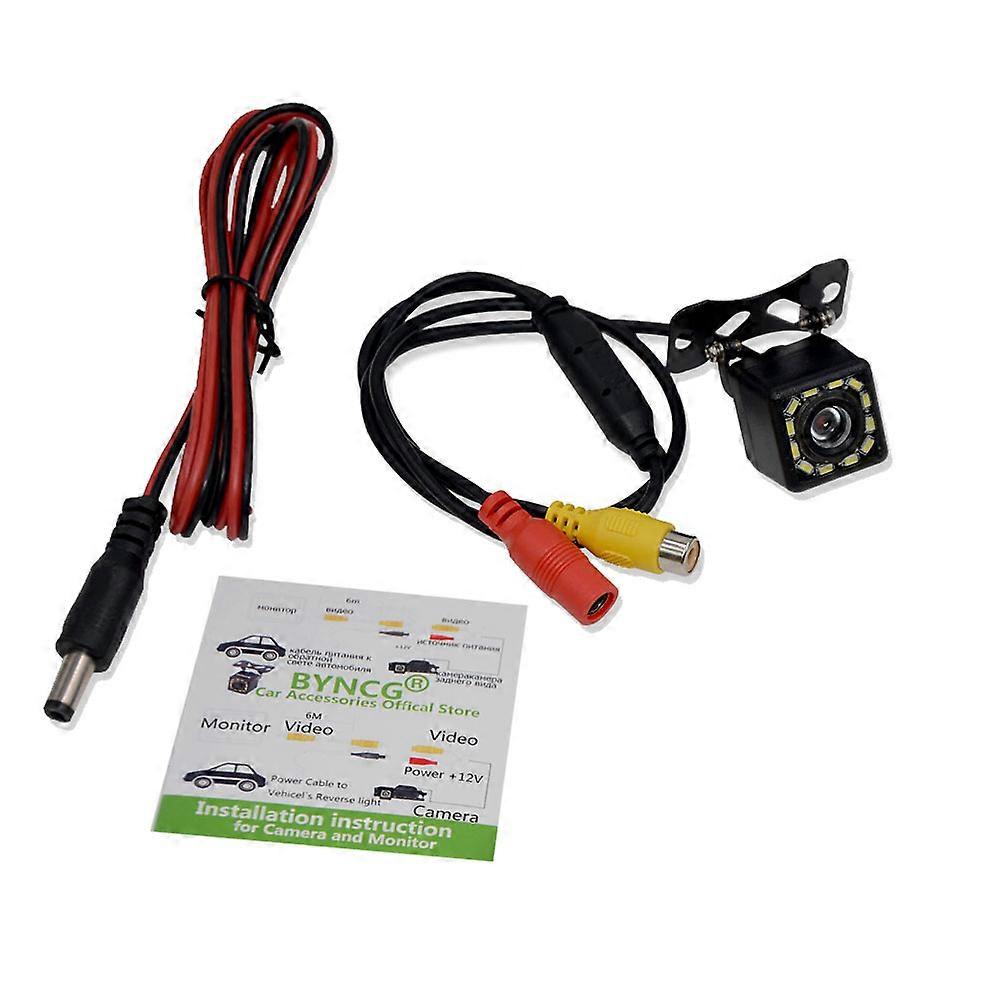 Rear view camera for cars with 12 LED and night vision