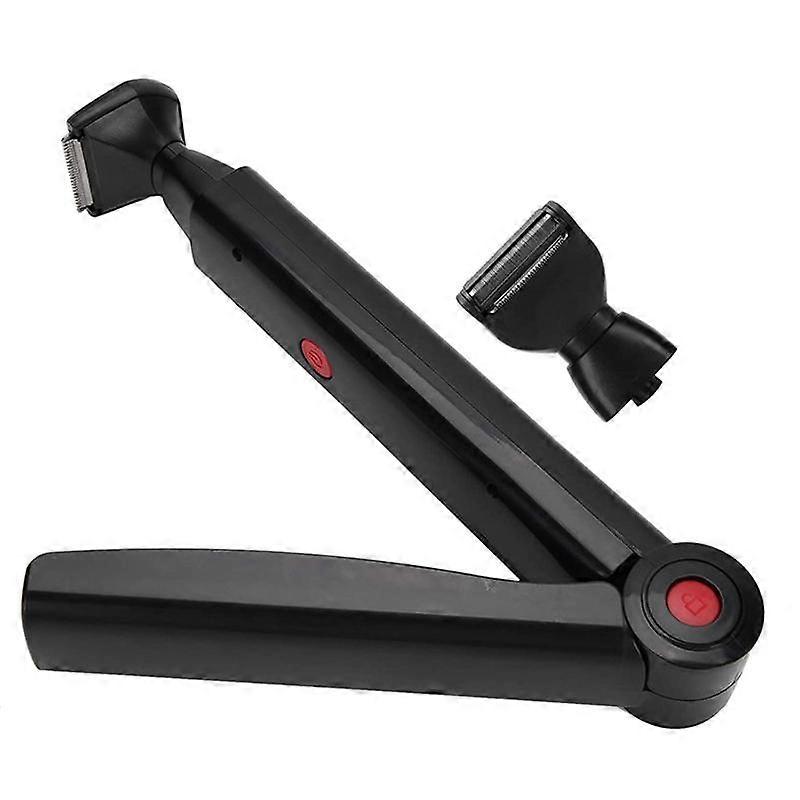 Electric Back Shaver 2 In 1 Facial Hair Trimmer Razor Rechargeable Foldable Handle Back Hair Removal Men Body Groomer