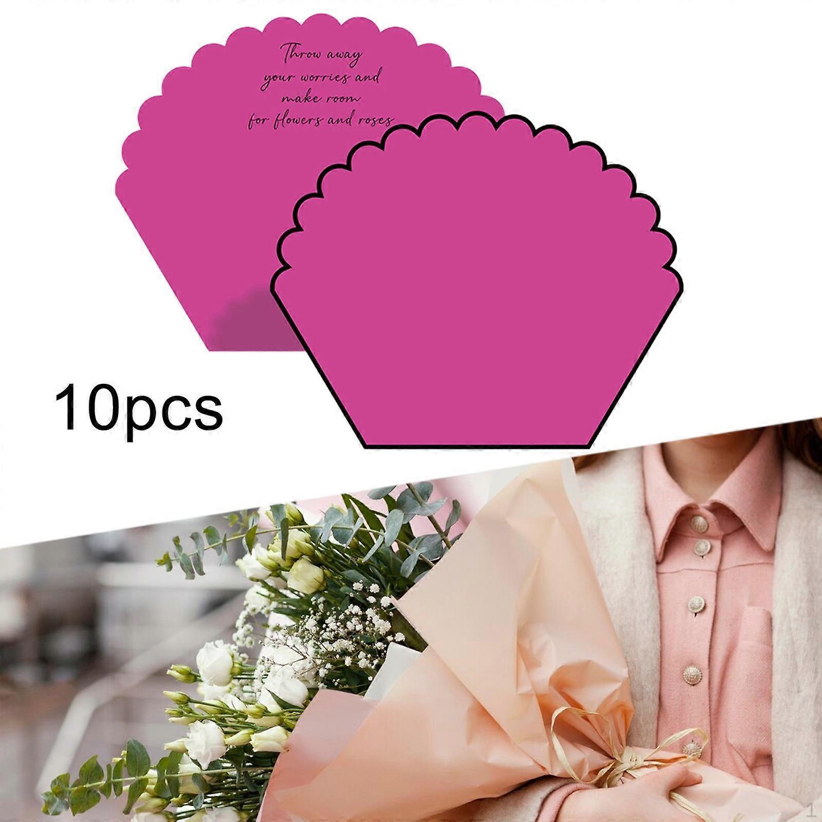 20 Sheets Flower Wrapping Papers Floral Bouquet Decoration Wave Edge Packaging Paper