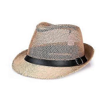 Men's hat summer linen sunhat outdoor straw hat