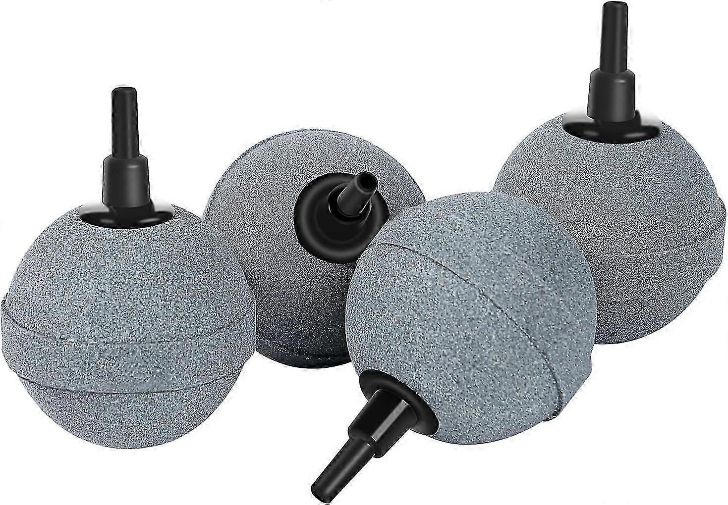 حجر هواء مقاس 2 بوصة للبركة، حجر هواء لحوض السمك، حجر هواء موزع للأكسجين يدوم طويلاً، عبوة من 4 قطع