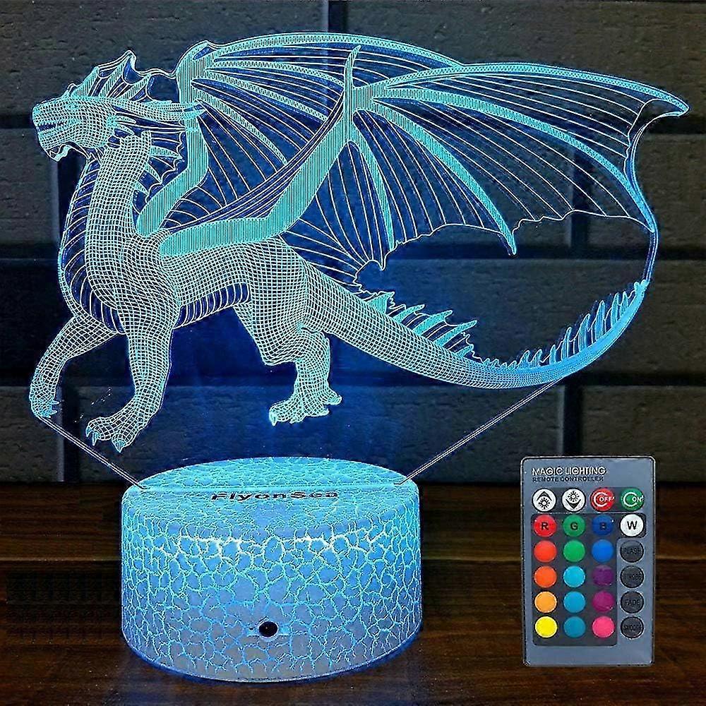 Dragon Gifts Dragon Light 16 Color Changing Dimmable Kids Night Light with Touch and Remote Dragon Toys Light as Birthday Gifts for Boys Kids