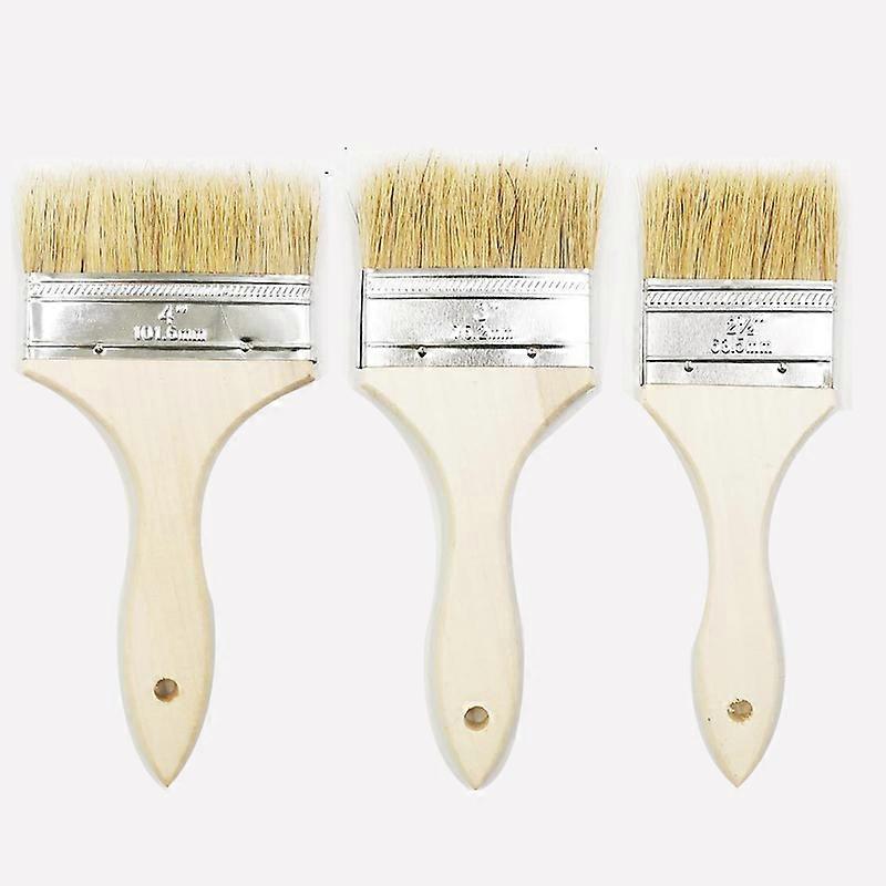 3-teiliges Pinselset - Pinselköpfe, Malergröße - für Farben, Lacke, Flecken