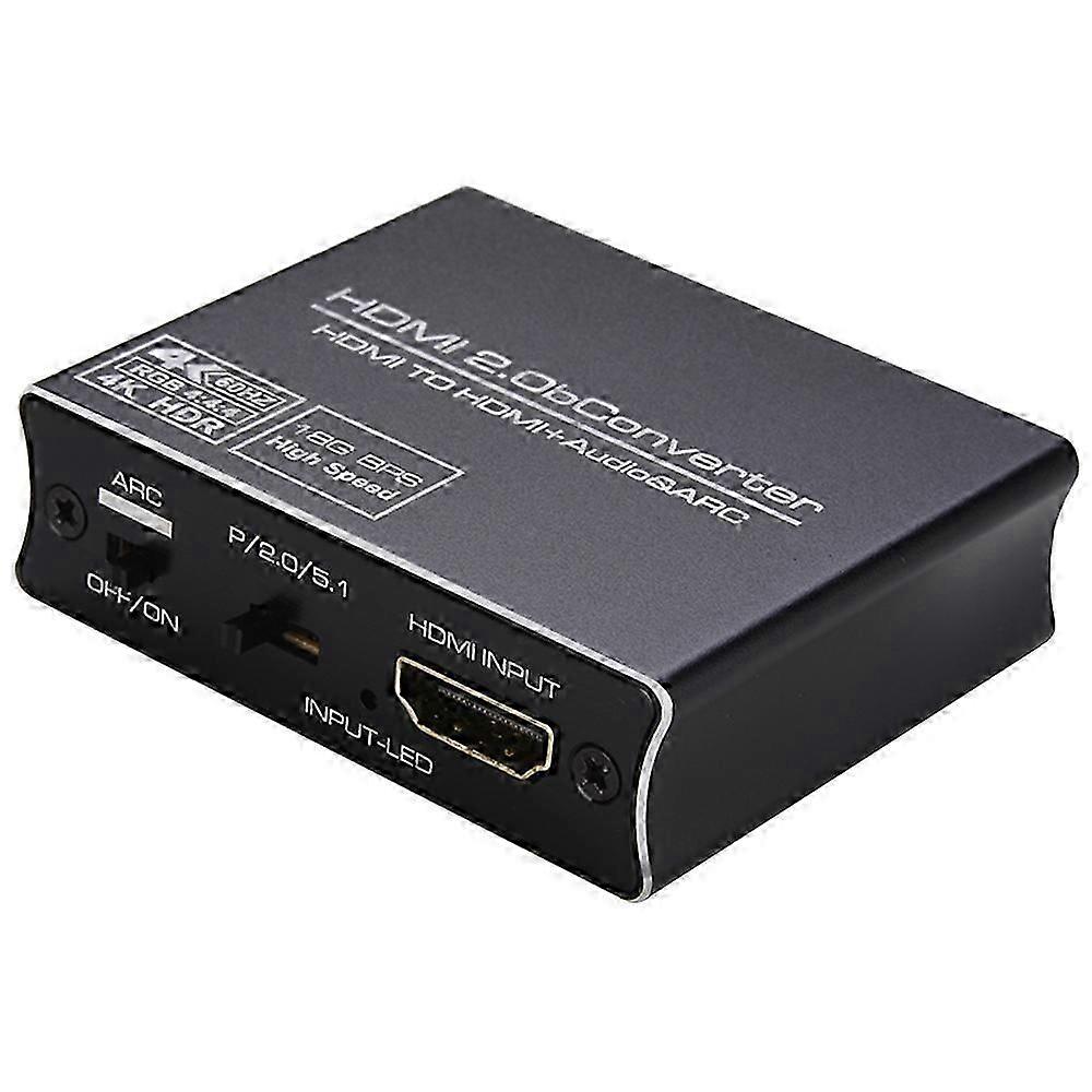 Hdmi Audio Extractor 4k 60hz Optical 5.1 Audio 3.5mm Headphone Splitter With Arc Function