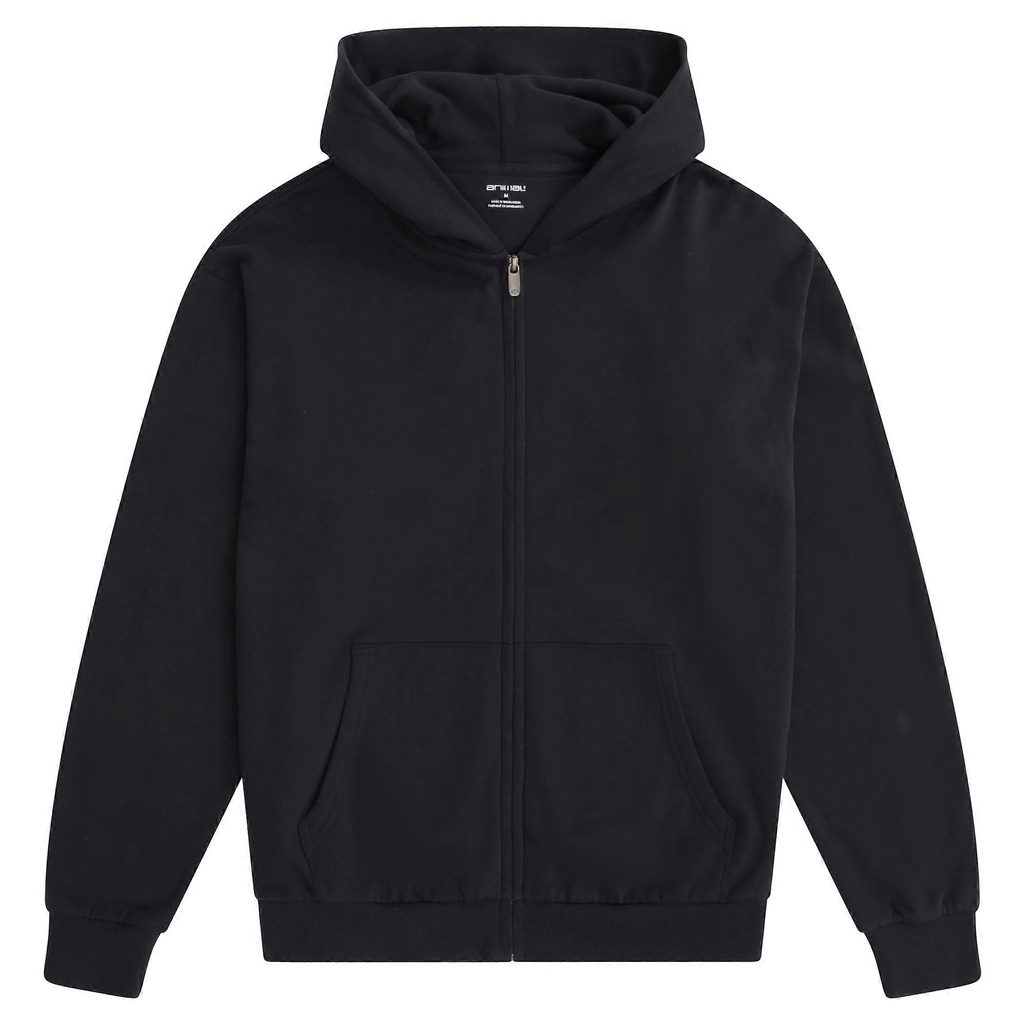 Moletom com capuz e zíper com logotipo de ícone animal masculino