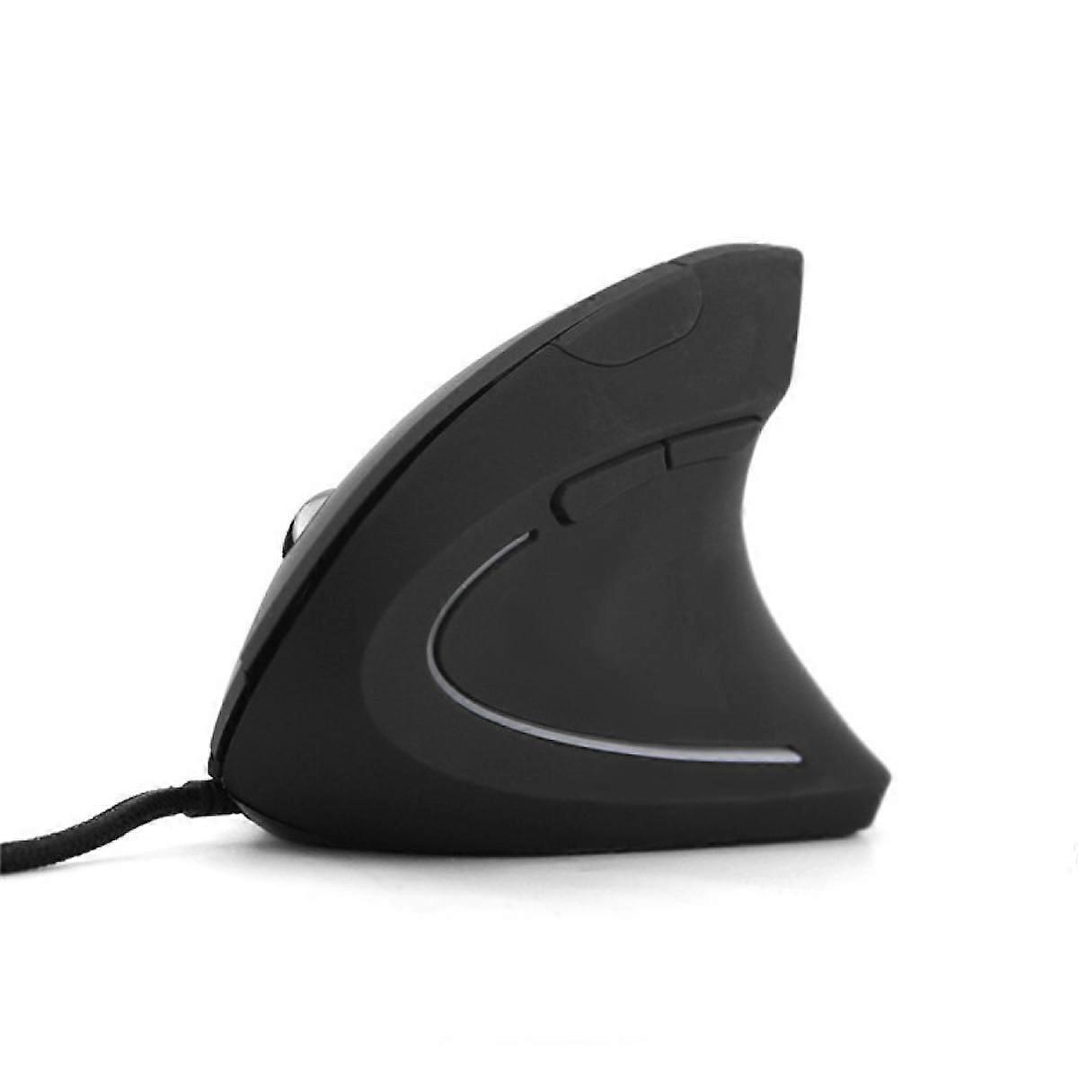 Wired Vertical Mouse, 800/1200/2000/3200 Adjustable DPI High Sensitivity Ergonomic USB Mouse for Computers and Laptops Black