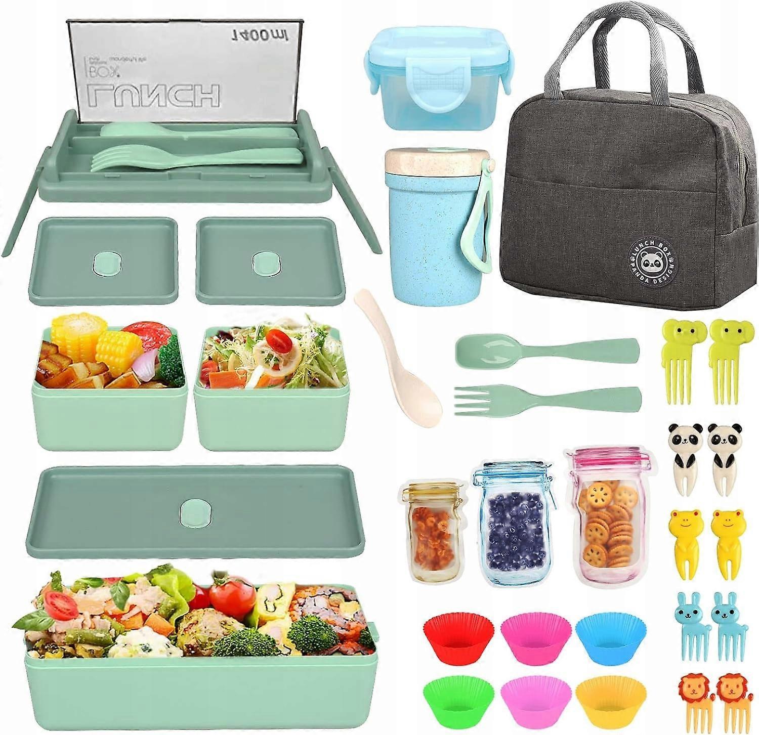 32in1 Lunchbox Bento Box With Bottle And Bag - 1400ml