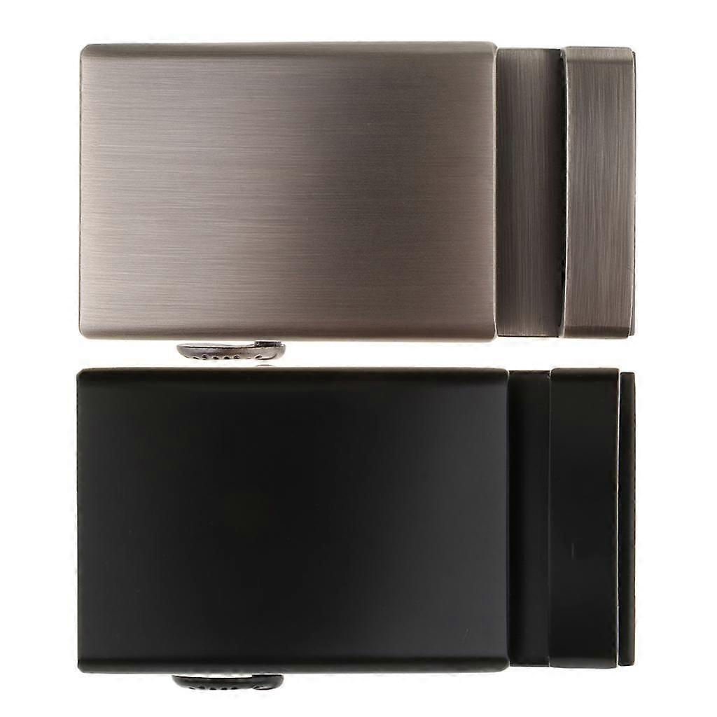 Pack of 2 Ratchet Belt Buckle Rectangle Automatic Slide Buckle Replacement