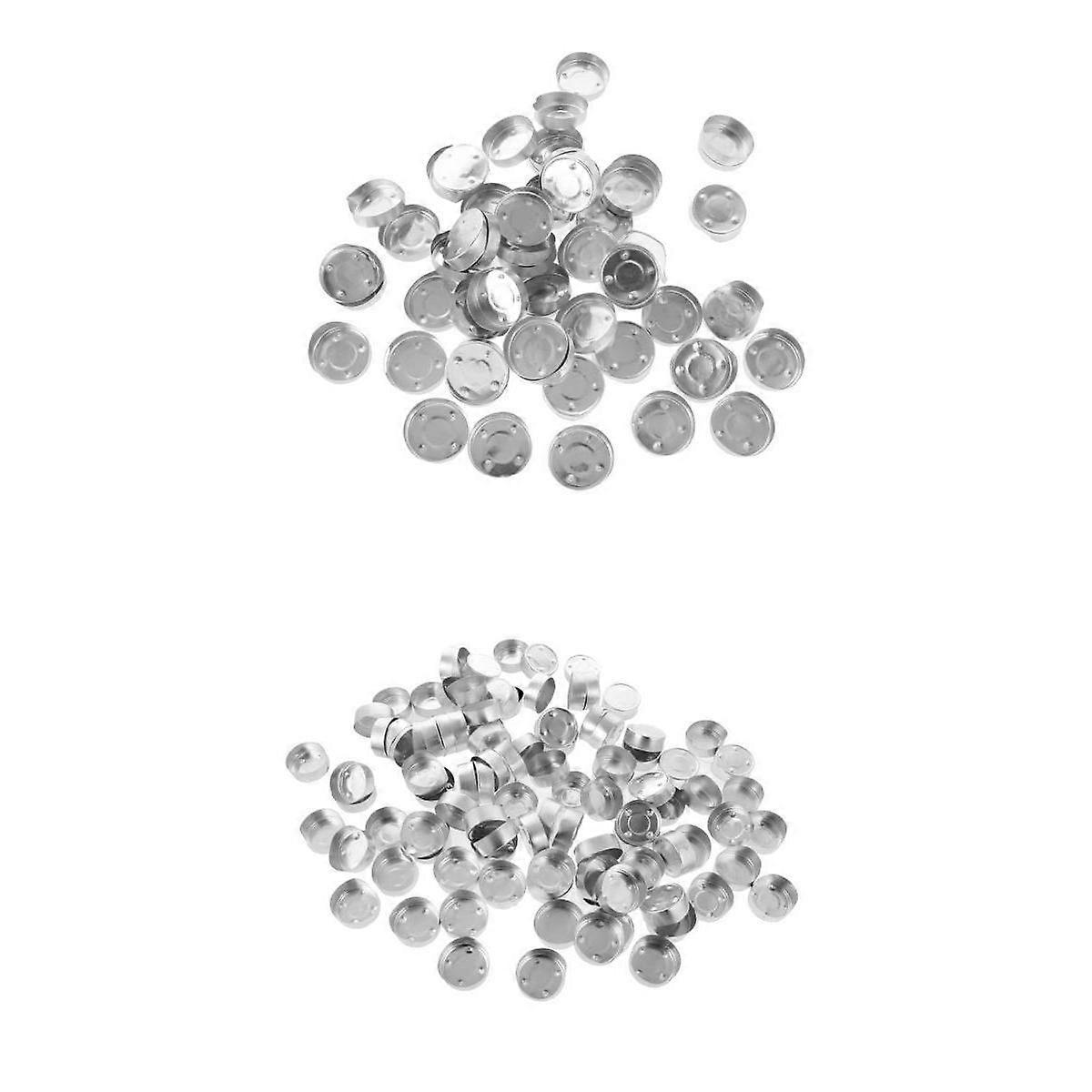 200 Pieces Aluminum Tea Light Empty Case Tins Containers For Candle Making