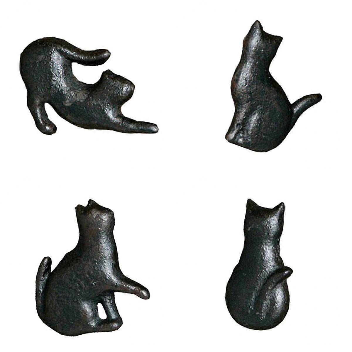 4x Cat Shape Cupboard Drawer Knob Kitchen Cabinet Door Pull Cast Iron Handle