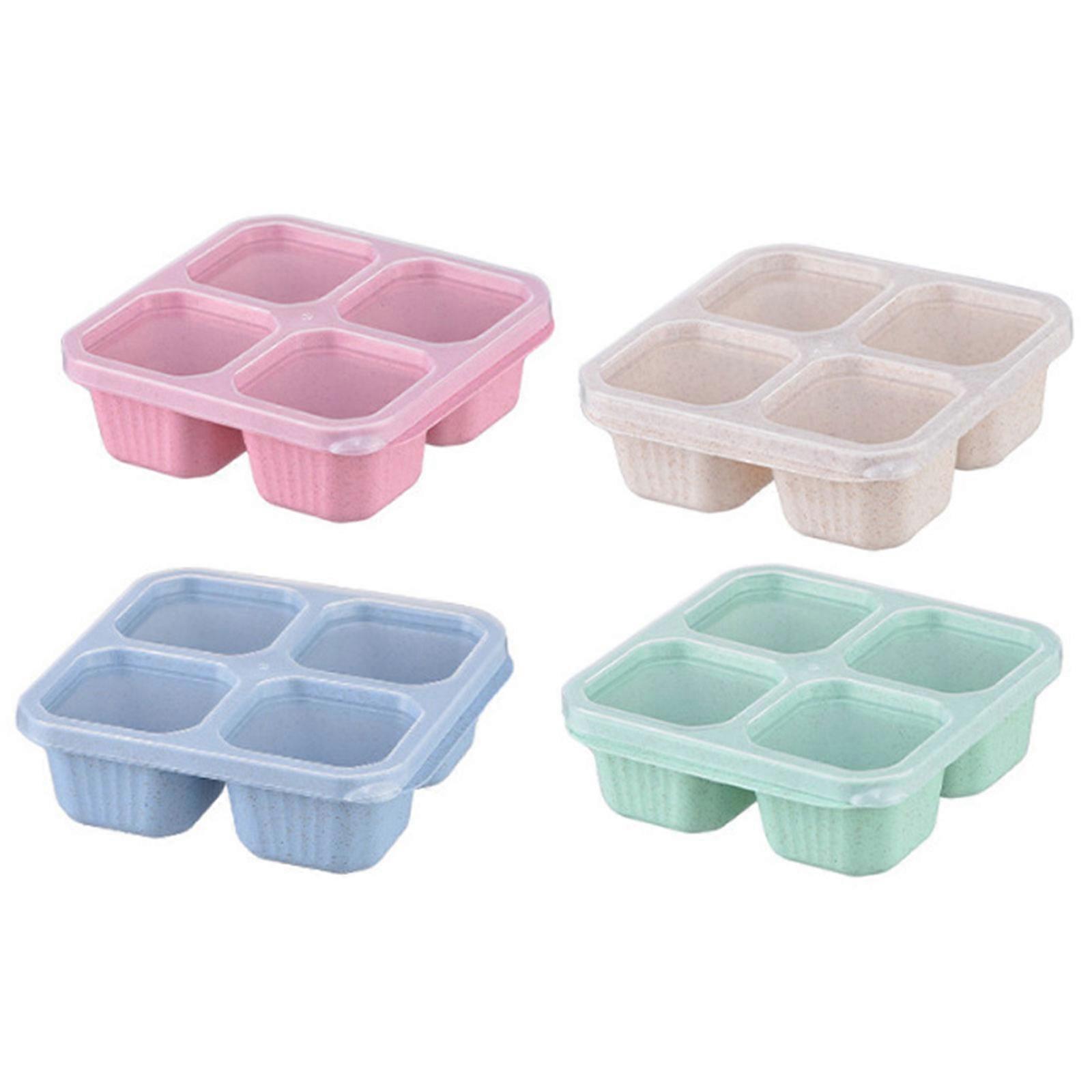 Multi Functional Food Container with Compartments Plastic Sauce Container Snack Boxes Suitable for Outdoor Activities
