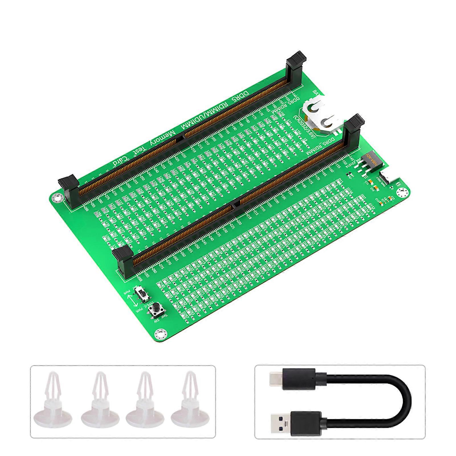 Laptop/Desktop Motherboard Memory Slot DDR5 Diagnostic Repair Analyzer Test SDRAM SO-DIMM Pin Out With LED Tester Card
