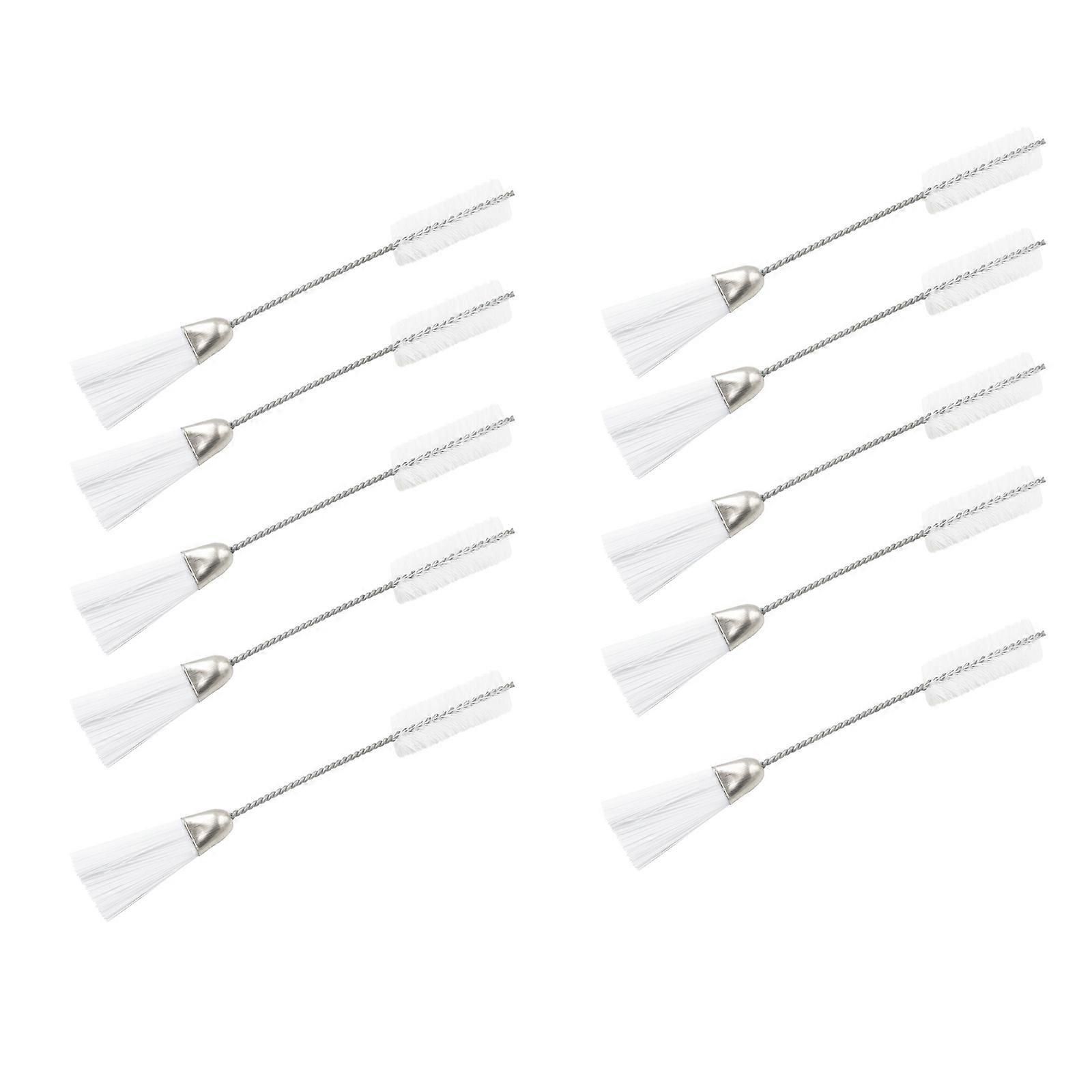 Pack of 10 Double Head Sewing Machine Double Ended Lint Brush For Sewing Machine Components Music Instrument Electronics White