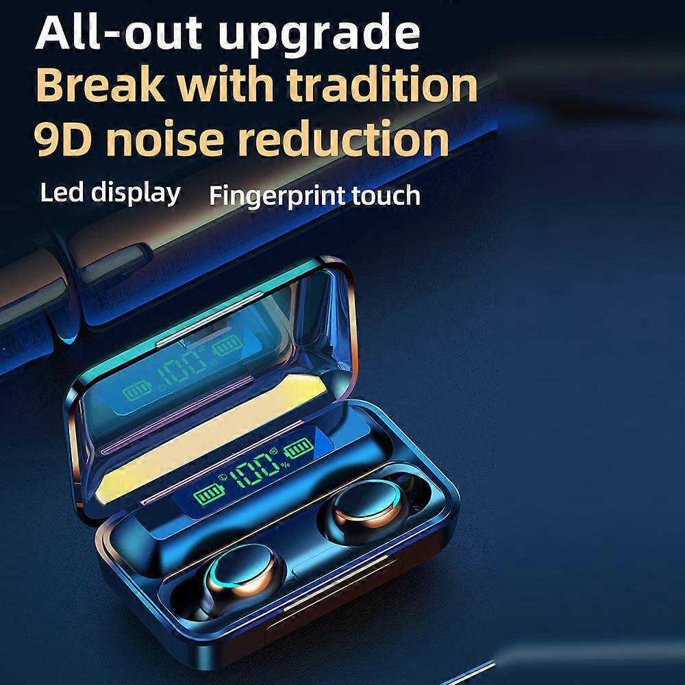 Wireless BT5.0 Earbuds Digital Earphones Noise Resuction with LED Power Display Charging Box Built-in Mic Support Phone Charge for Sports Running Wor