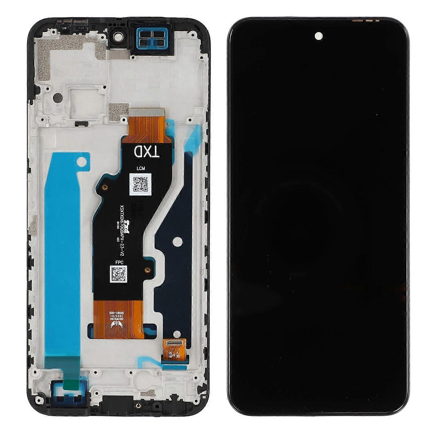 Écran LCD et numériseur + châssis (sans logo) pour TECNO Spark 30C 4G KL5 Grade C