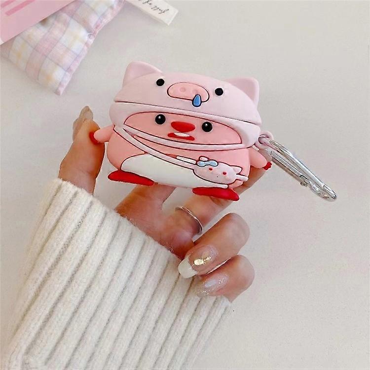 Compatible For Apple Airpods 3 Cartoon Design Bluetooth Earphone Cover Silicone Protective Case with Hanging Buckle