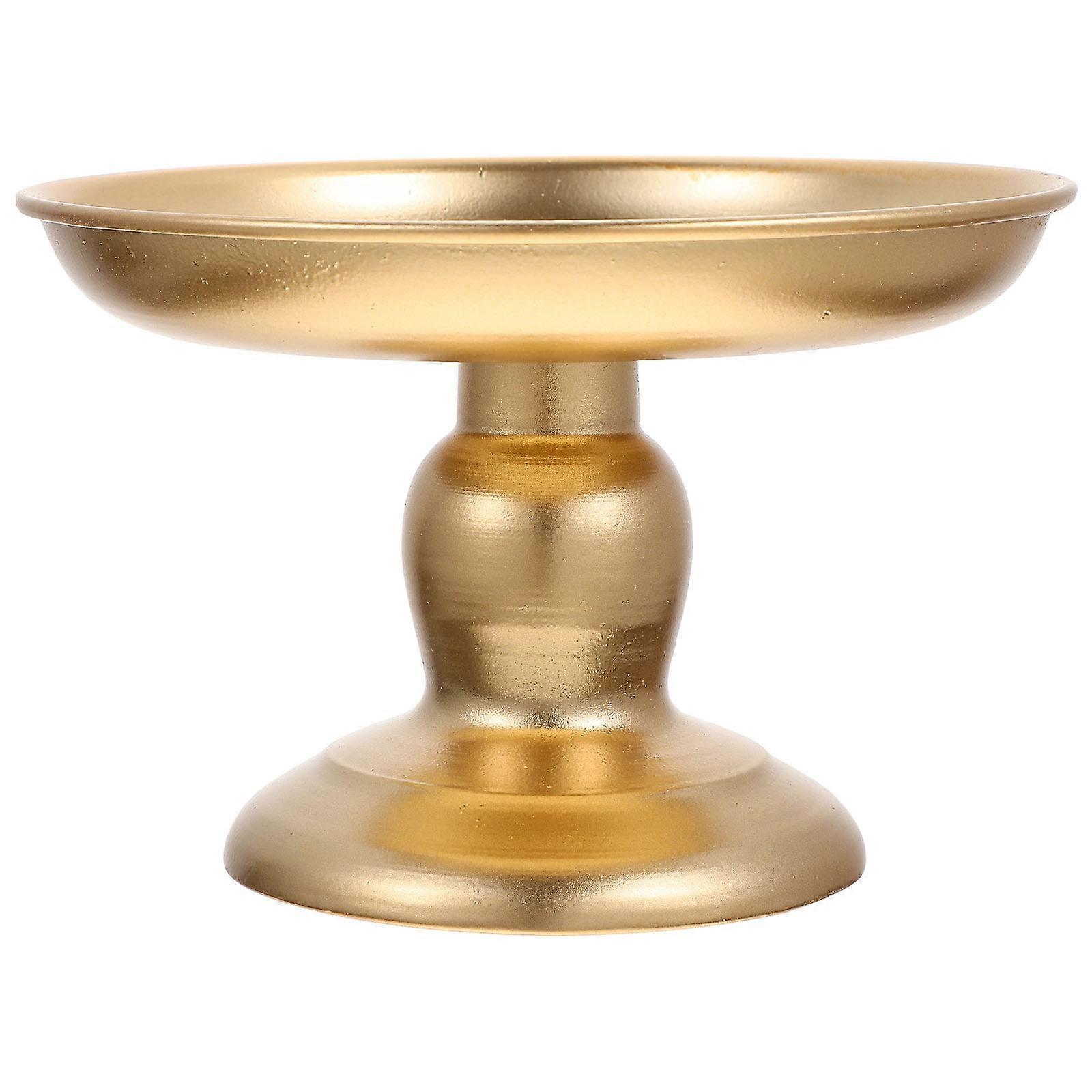 Stylish Gold Metal Footed Fruit Bowl Snack Tray for Home Decor – Storage for Candies, Nuts, Dried Fruits & More – Perfect for Entertaining & Parties