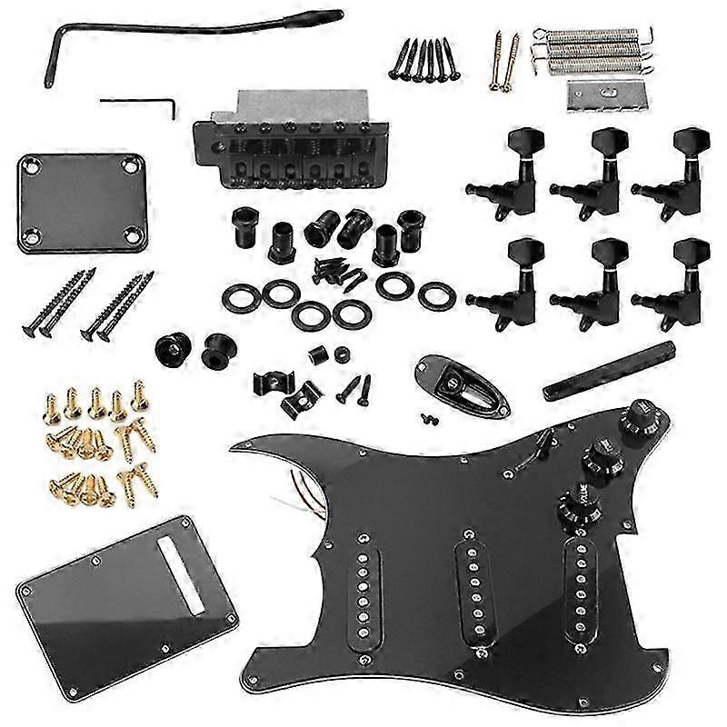 Complete DIY Accessory Kit for Electric Guitar Including Pre-Wired Pickguard Bridge Pickups And Oth
