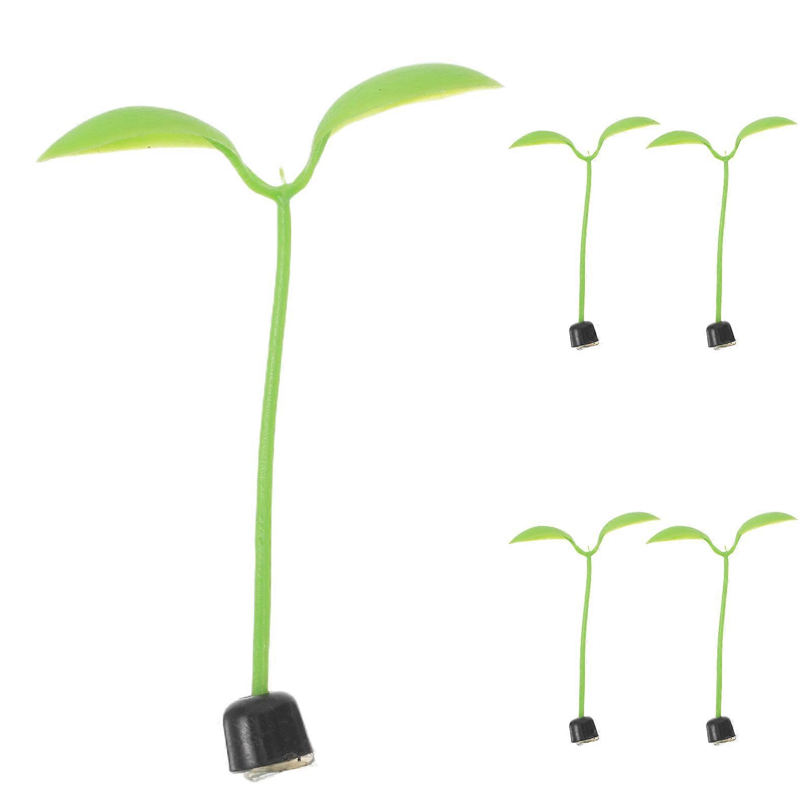 5 قطع مضحك العشب الفاصوليا براعم ملصقات للسكوتر الكهربائي ومرايا الدراجات - اكسسوارات المركبات الإبداعية لحلي السيارات مع سهولة التركيب