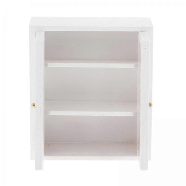 2x 1/12 인형의 집 나무 세련된 캐비닛 찬장 창조적인 가구 장식