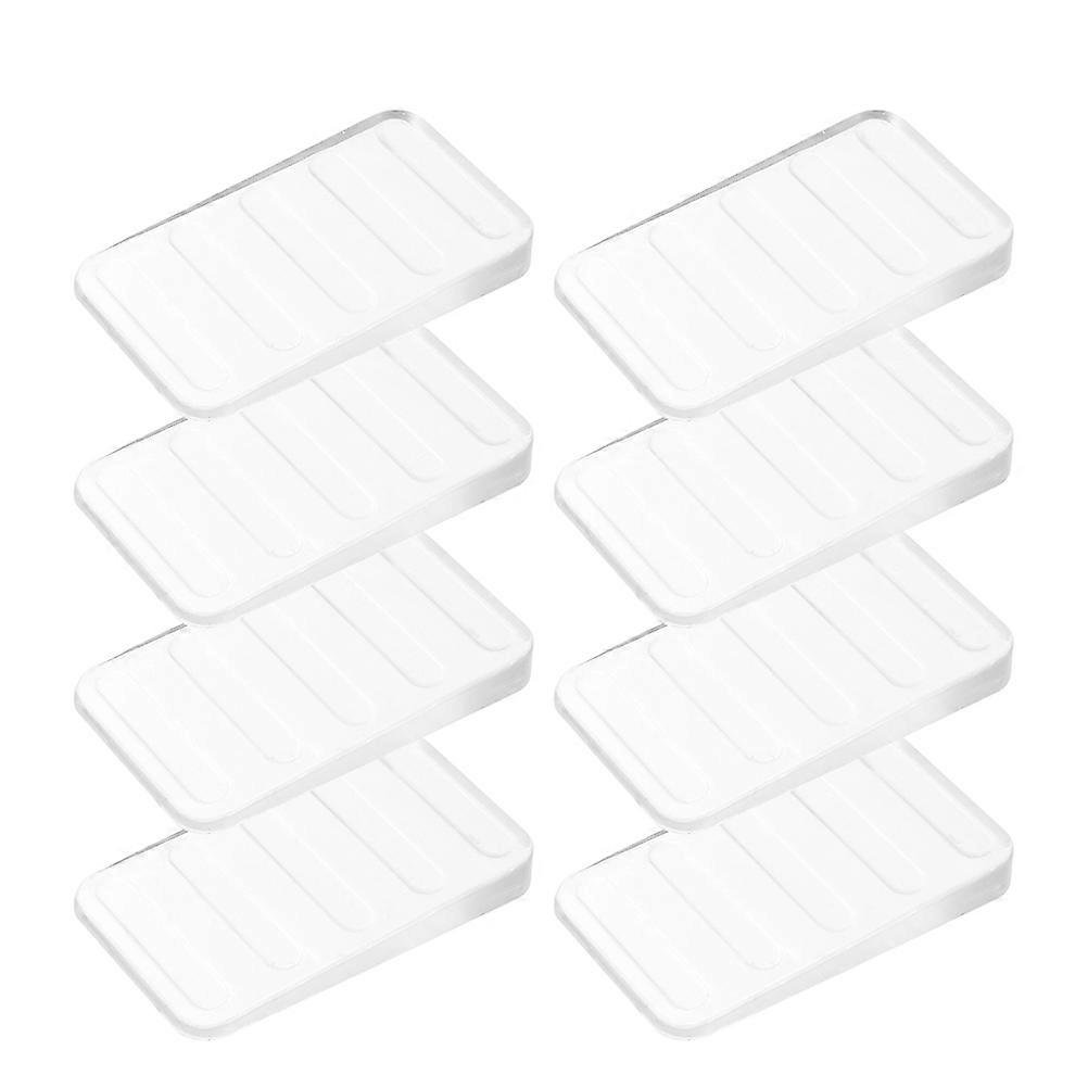 8pcs Clear Plastic Leveling Shims for Furniture – Wedge Stabilizers for Tables, Bookshelves, Dressers & Bed Frames – Adjustable Support for Uneven