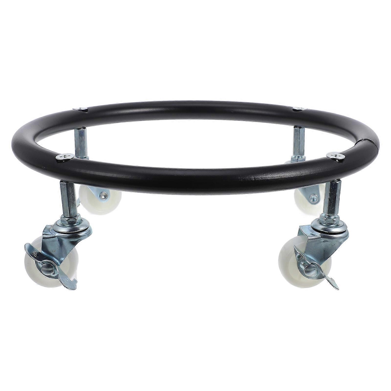 Adjustable Cylinder Base Tank Stand Dolly with Brake – Secure Storage and Easy Mobility for Gas Bottles and Camping Stoves – Black