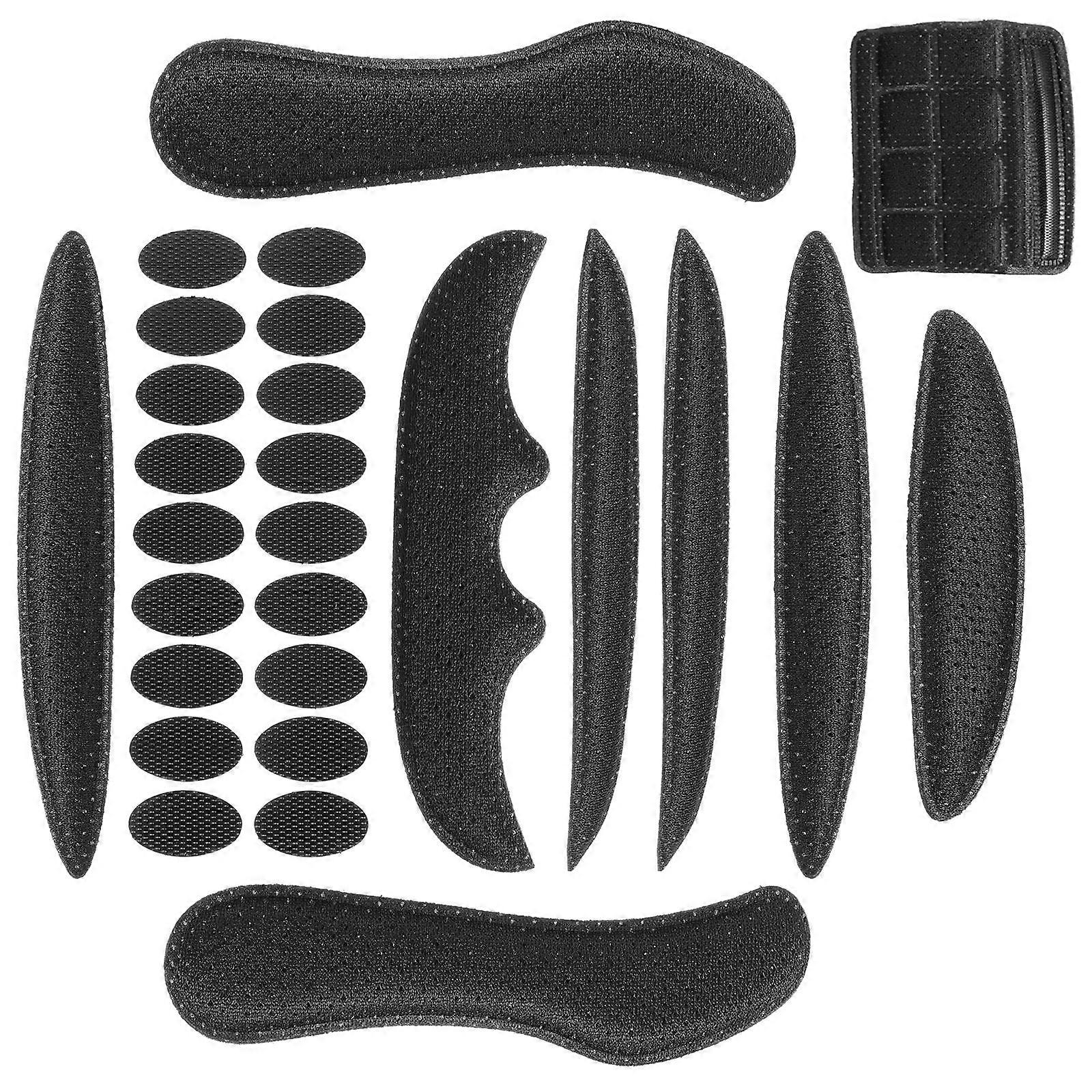 Motorcycle Helmet Padding, Complete Set with Stable Adhesive Dots Included