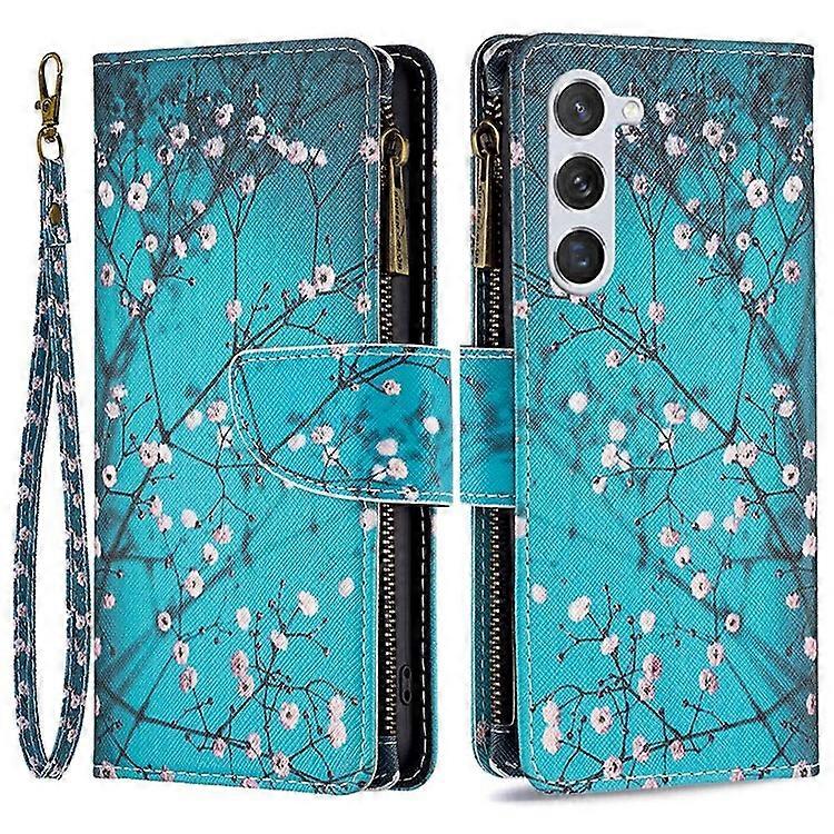 BF Pattern Printing Leather Series-4 Compatible For Samsung Galaxy S23 Style-03 Pattern Printing PU Leather Phone Case Zipper Pock