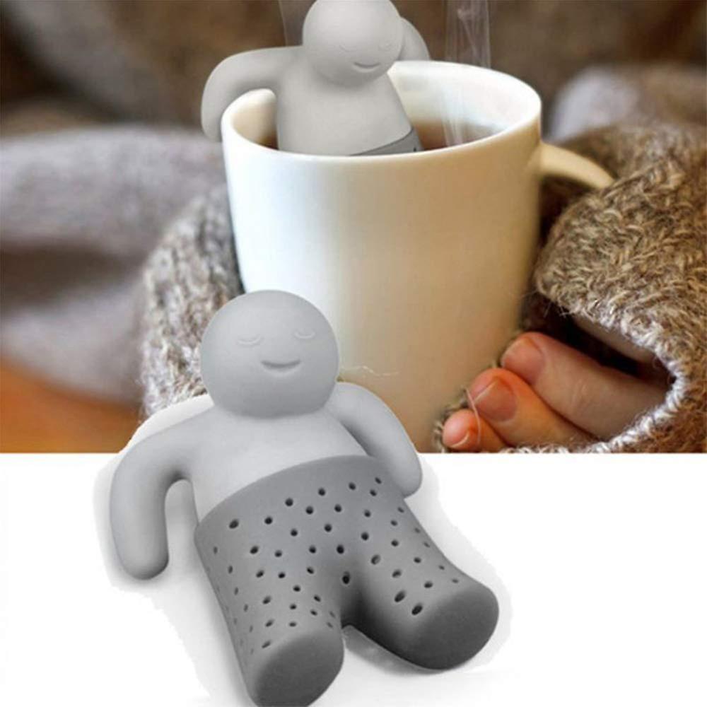 Tea Filter Tea Drain Silicone Humanoid Tea Strainer