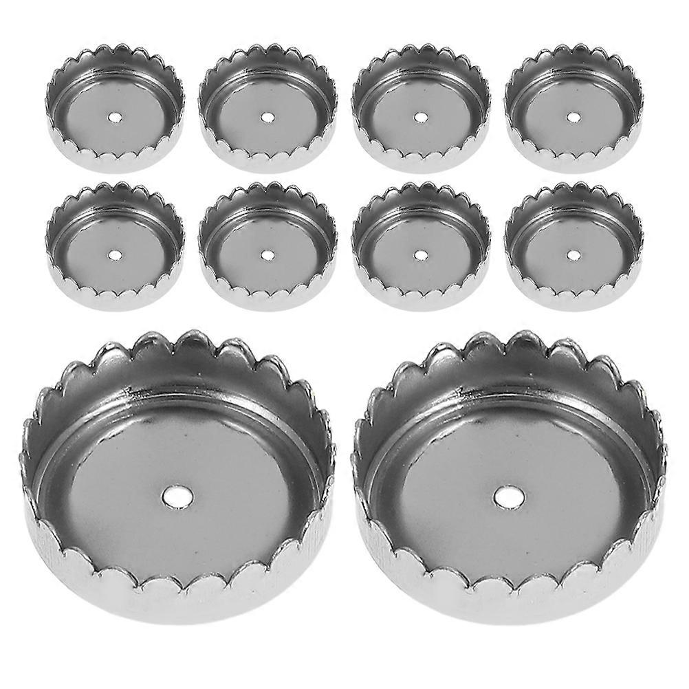 Magnetic Attachment Soap Holder Caps Kitchen Bathroom Use Wall Mounted Easy Install Silver 10Pack