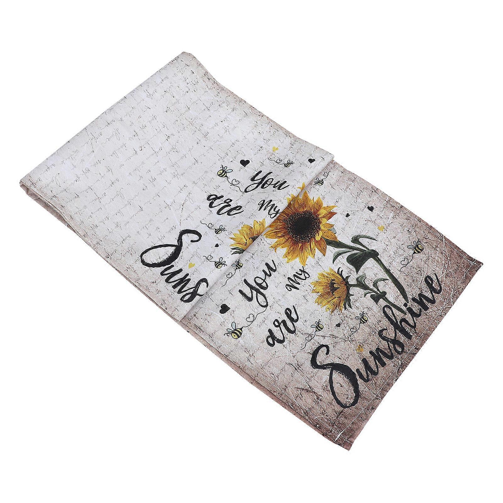 Tablecloth Table Runner For Dining Table Decoration Beige 178x33cm Rectangular Rustic Design 1Set