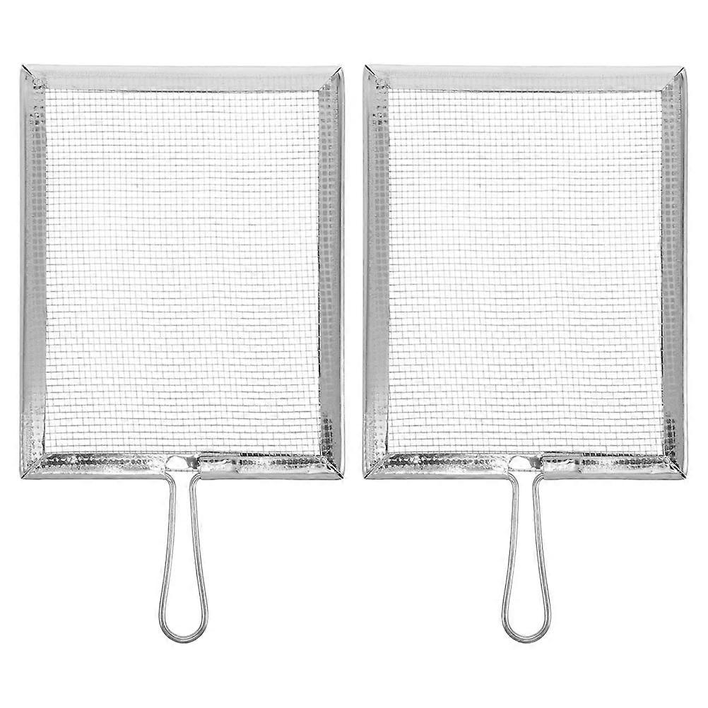 Multi-Purpose Strainer Sieve Fine Mesh Metal Pottery Creation Filtration Artists 2Pcs