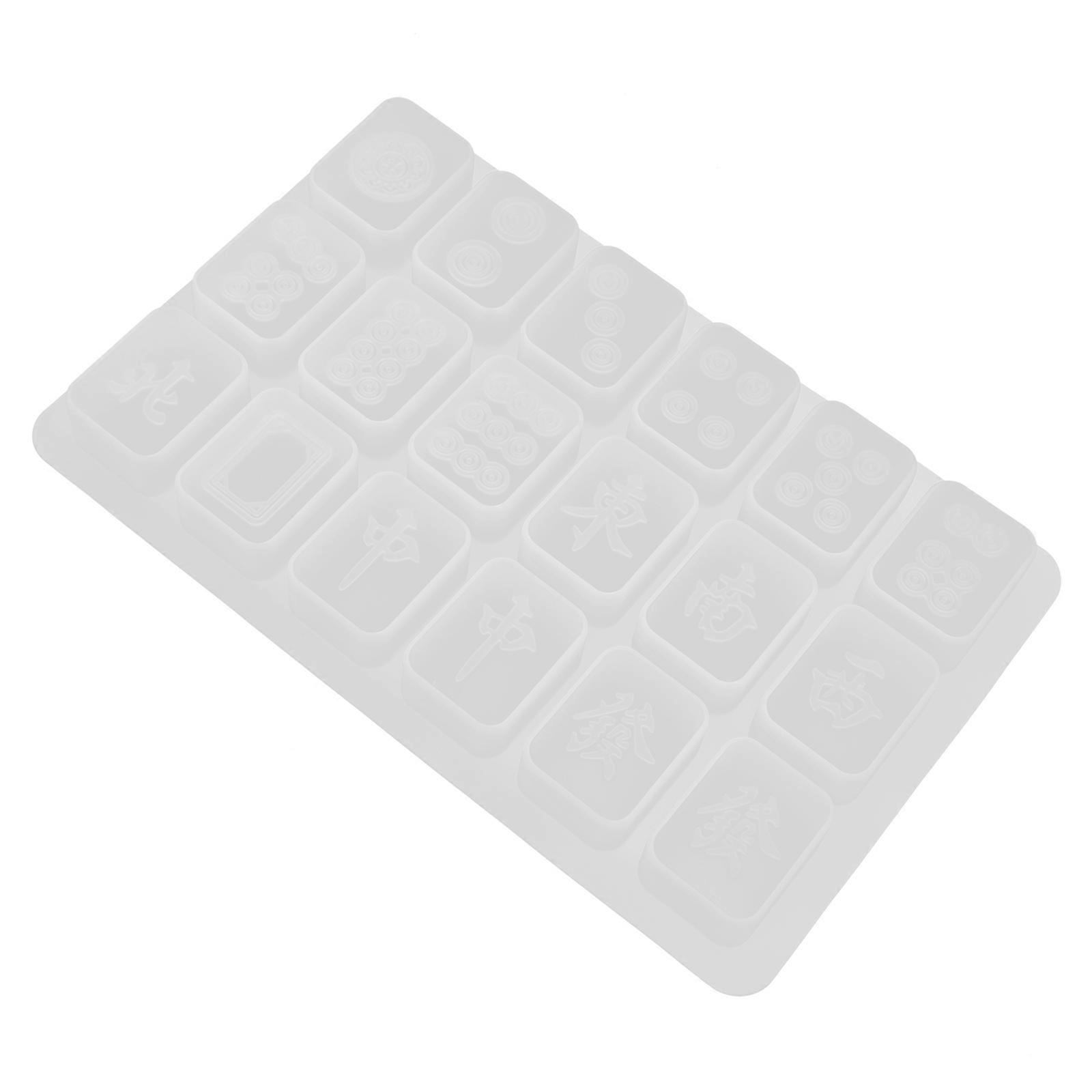 Mahjong Push Tile Blank Molds Mahjong Maker Silicone Mold present Giving Design 23.00X14.50X2.00Cm 1 Set