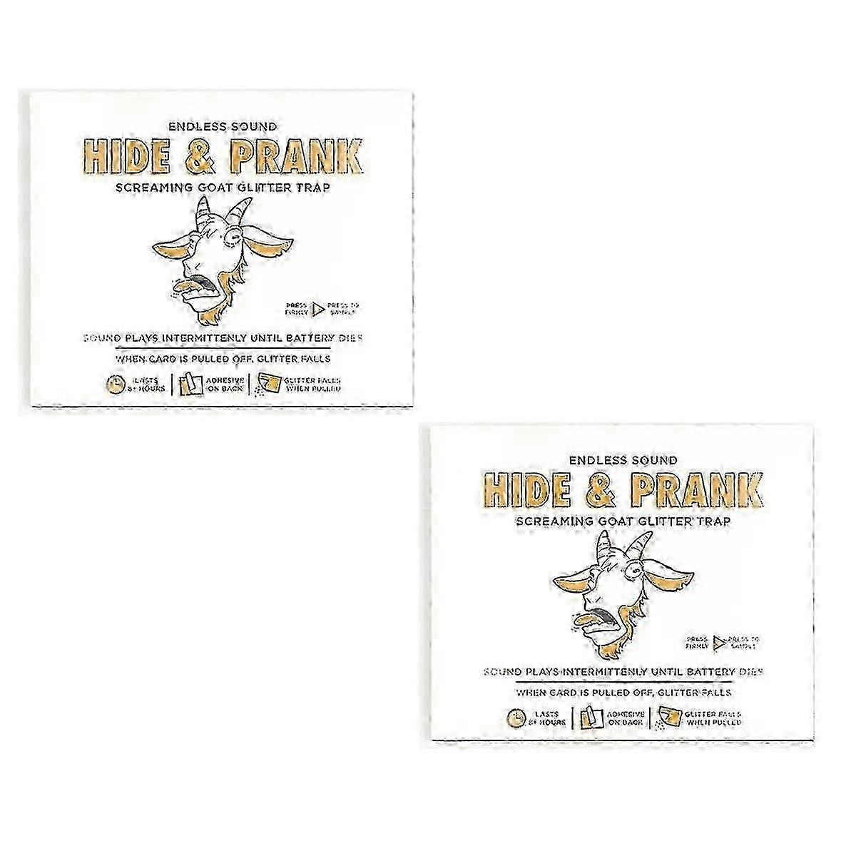 2Pcs Intermittent Goat Glitter Trap Prank Goat Glitter Trap - 8 Hours of Intermittent Goat Bleating