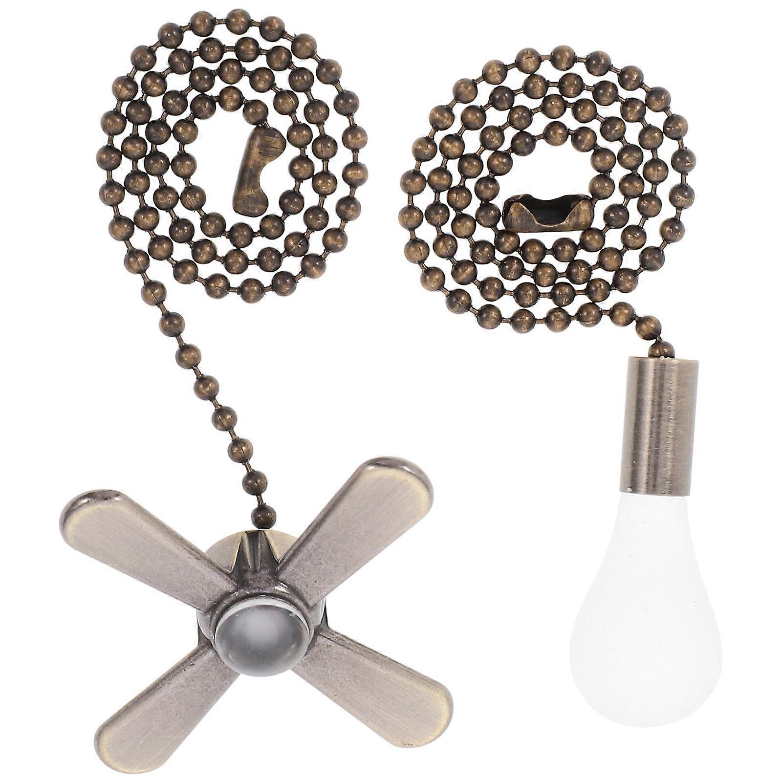 Pull Chain for Ceiling Light Bulb Shape Pull Chain Design Home Decoration Room Bedroom 2Pcs