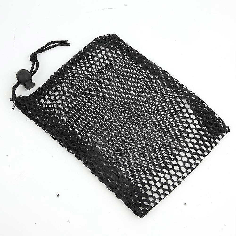 Black Nylon Drawstring Golf Ball Pouch (S)